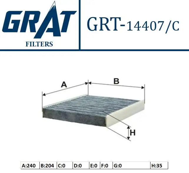 GRAT 14407C Polen Filtresi (Karbonlu) 1808524 resmi