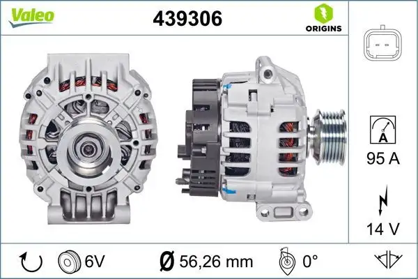 VALEO 439306 Şarj Dinamosu resmi