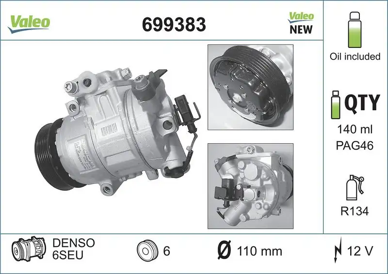 VALEO 699383 Klima Kompresörü resmi