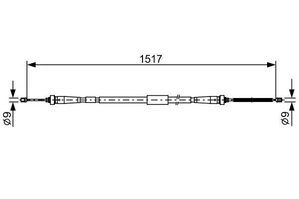 BOSCH 1987482639 El Fren Halatı (Arka Sol) 365315806R resmi
