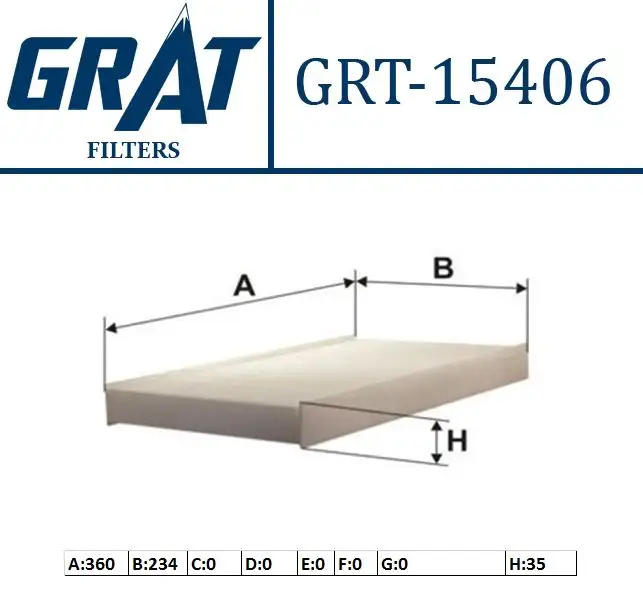 GRAT 15406 Polen Filtresi 2E0819638 resmi