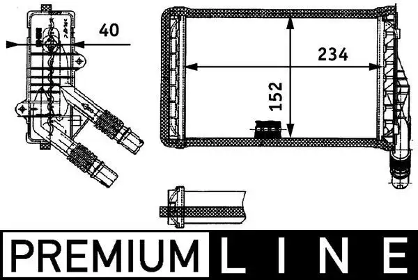 MAHLE AH85000P Kalorifer Radyatörü 2711500QAG resmi