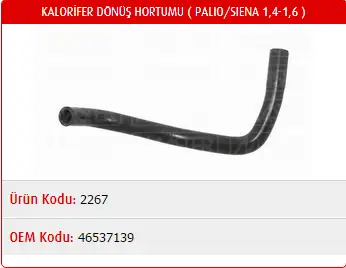 MASTER M2267 Kalorifer Hortumu 46537139 resmi