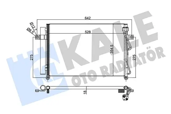 KALE 342975 Klima Radyatörü 976061C300 resmi