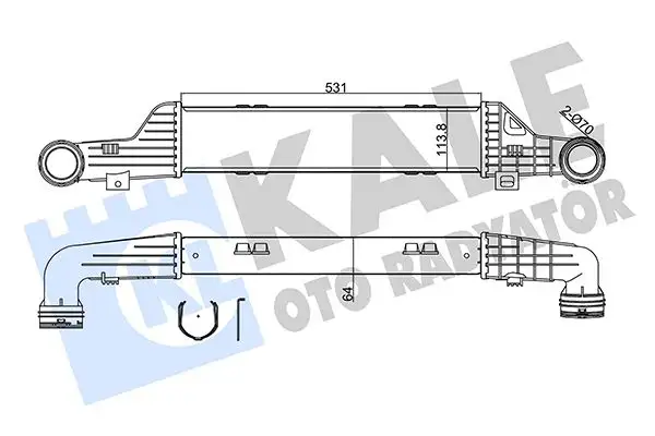 KALE 350865 Turbo Radyatörü A2105002100 resmi