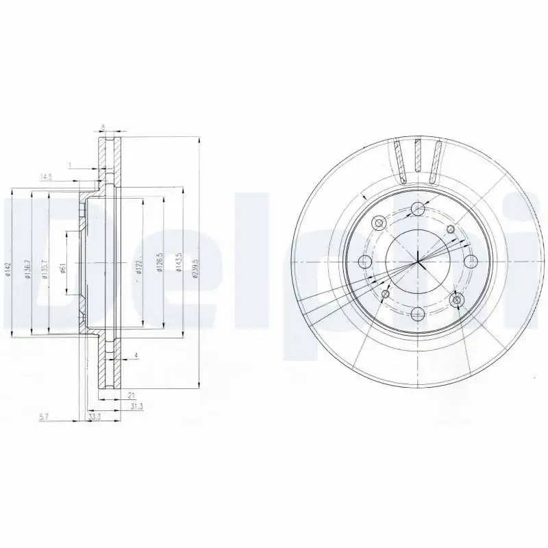 DELPHI BG3794 Ön Fren Diski resmi