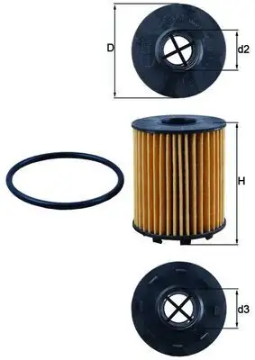 MAHLE OX371D Yağ Filtresi resmi