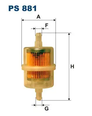 FILTRON PS881 Yakıt Filtresi resmi