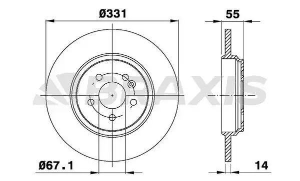BRAXIS AE0456 Arka Fren Diski A1634230012 resmi