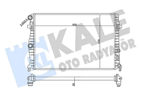 KALE 358940 Radyatör 2Q0121253K resmi