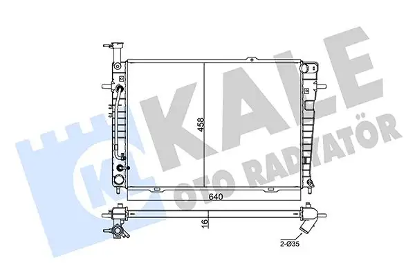 KALE 347850 Radyatör 253102E401 resmi