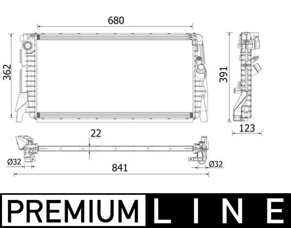 MAHLE CR2279000P Radyatör 17118645782 resmi