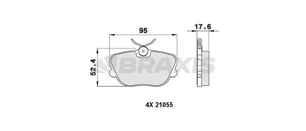 BRAXIS AA0224 Ön Fren Balatası resmi