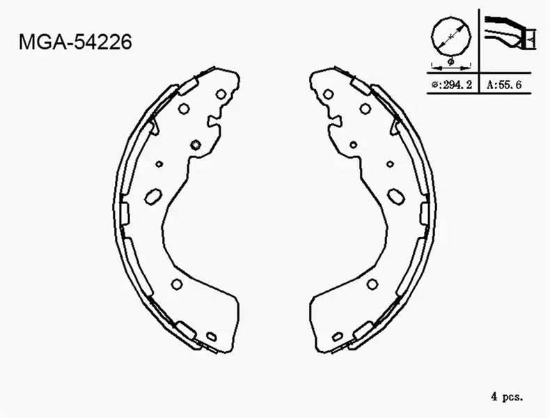 MGA 54226 Arka Fren Balatası D4060EB36A resmi