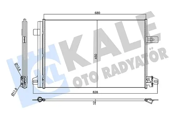KALE 356115 Klima Radyatörü 7E0820411F resmi