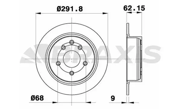 BRAXIS AE0131 Arka Fren Diski 43206JD00A resmi