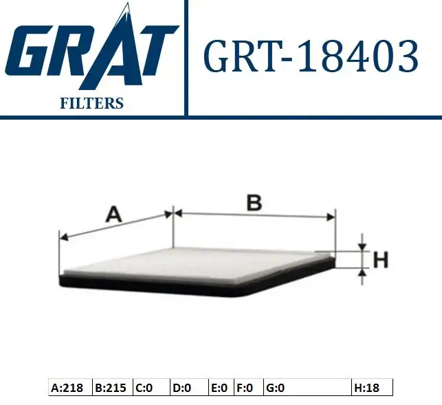 GRAT 18403 Polen Filtresi 8713947010 resmi