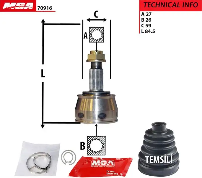 MGA 70916 Aks Kafası (Dış) 51822813 resmi