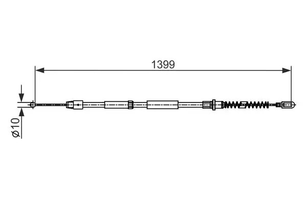 BOSCH 1987482539 El Fren Halatı (Arka) A9064207085 resmi