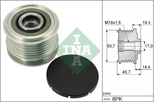 INA 535032810 Alternatör Kasnağı resmi