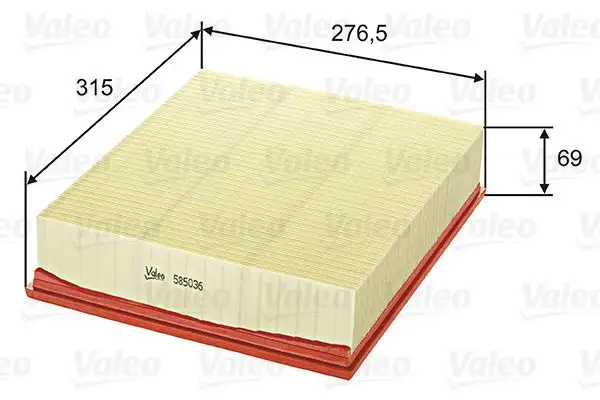VALEO 585036 Hava Filtresi resmi