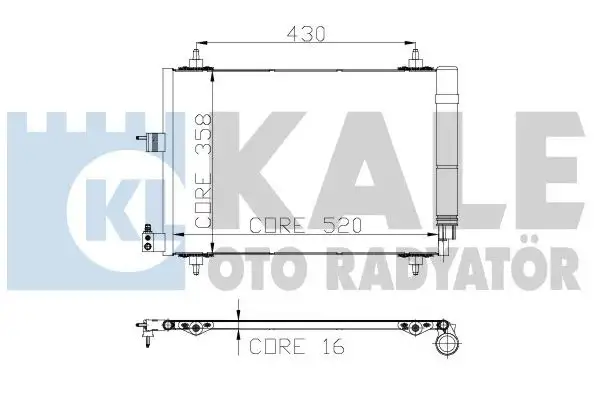 KALE 040ABC020 Klima Radyatörü resmi