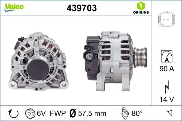 VALEO 439703 Şarj Dinamosu 5705KC resmi