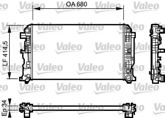 VALEO 734929 Radyatör A9065001502 resmi