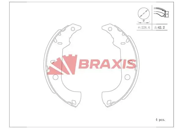 BRAXIS AC0140 Arka Fren Balatası 60810038 resmi