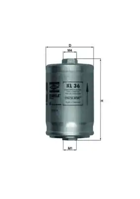 MAHLE KL36 Yakıt Filtresi AK11LA resmi