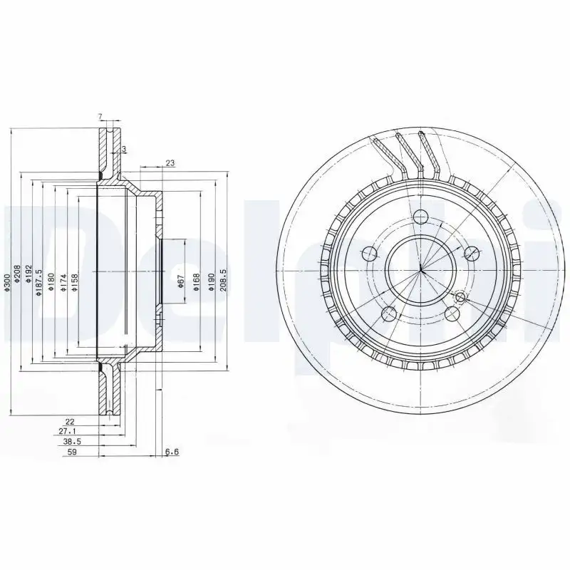 DELPHI BG3758 Arka Fren Diski A2114230912 resmi