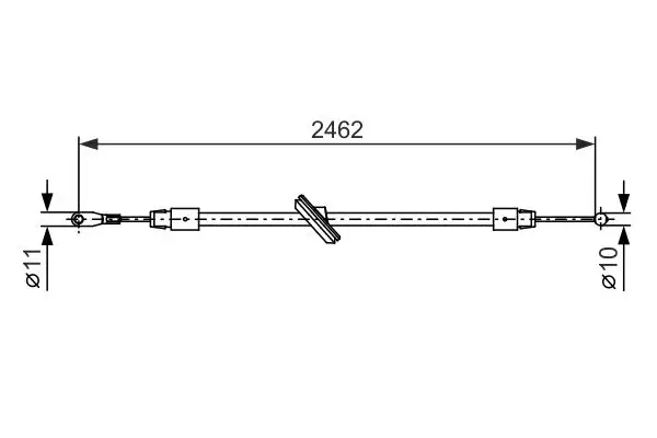 BOSCH 1987482381 El Fren Halatı (Ön) A9064205885 resmi