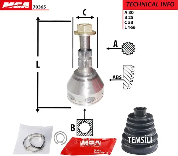 MGA 70365 Aks Kafası (Dış) 1603233 resmi