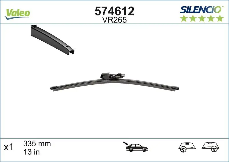 VALEO 574612 Arka Silecek Süpürgesi resmi