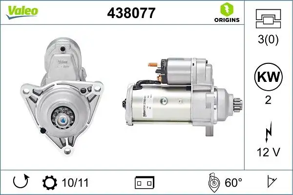 VALEO 438077 Marş Motoru resmi