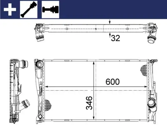 MAHLE CR1083000S Radyatör 17117790297 resmi