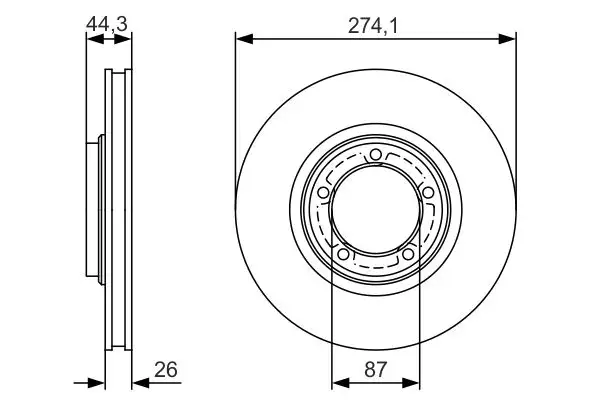 BOSCH 0986479S79 Ön Fren Diski 581294A200 resmi