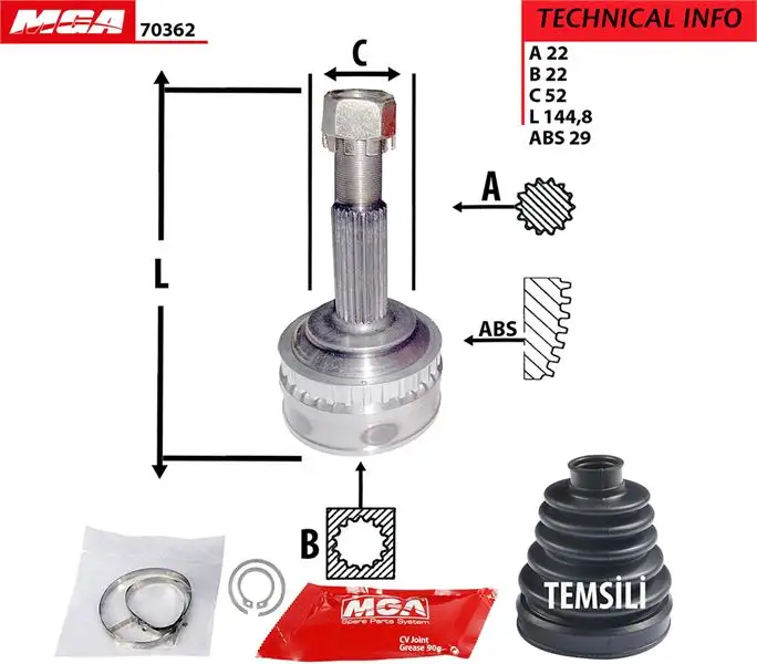 MGA 70362 Aks Kafası (Dış) 374263 resmi