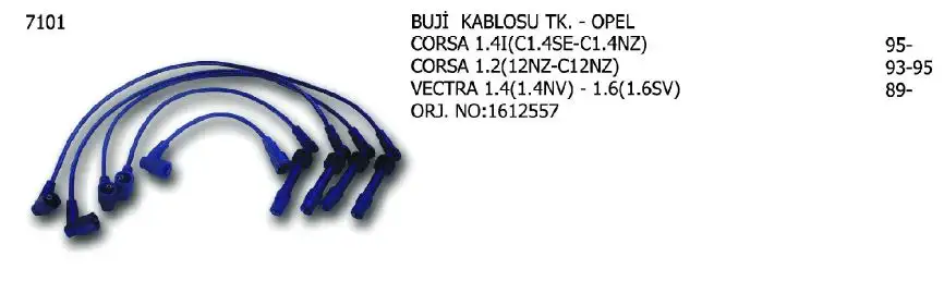 ÜNÜVAR 7101 Buji Kablosu resmi