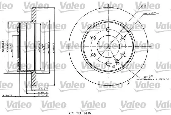 VALEO 187142 Arka Fren Diski A9064230012 resmi
