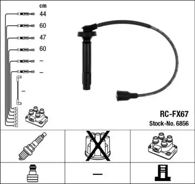 NGK 6856 (RCFX67) Buji Kablosu resmi