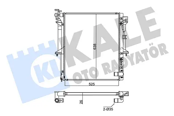 KALE 347965 Radyatör MN135033 resmi