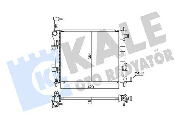 KALE 347855 Radyatör 253101Y100 resmi