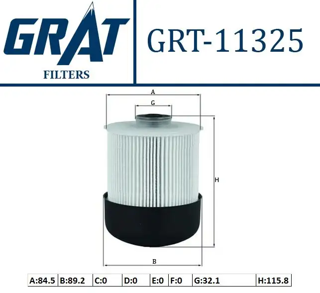 GRAT 11325 Yakıt Filtresi 164037803R resmi