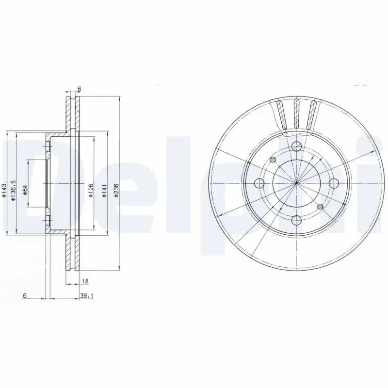 DELPHI BG2810 Ön Fren Diski resmi