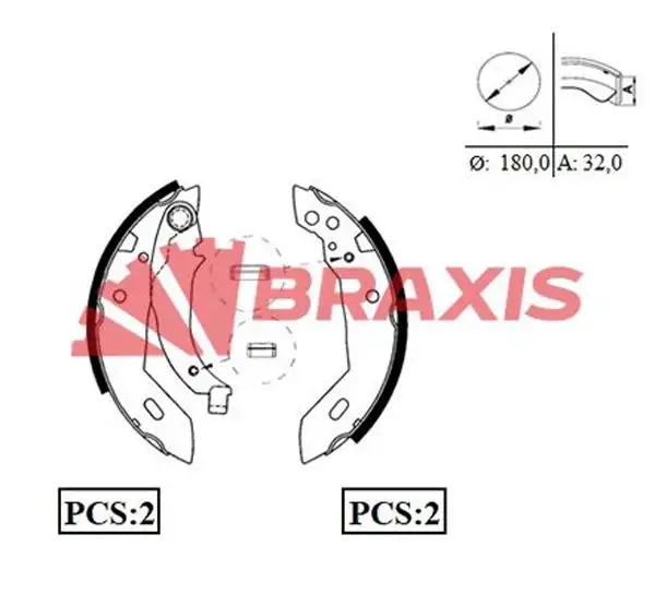 BRAXIS AC0028 Arka Fren Balatası resmi