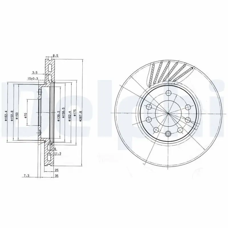 DELPHI BG3142 Ön Fren Diski resmi
