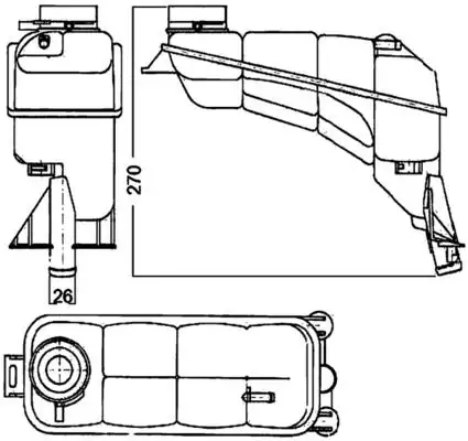 MAHLE CRT117000S Yedek Su Deposu A2105000349 resmi
