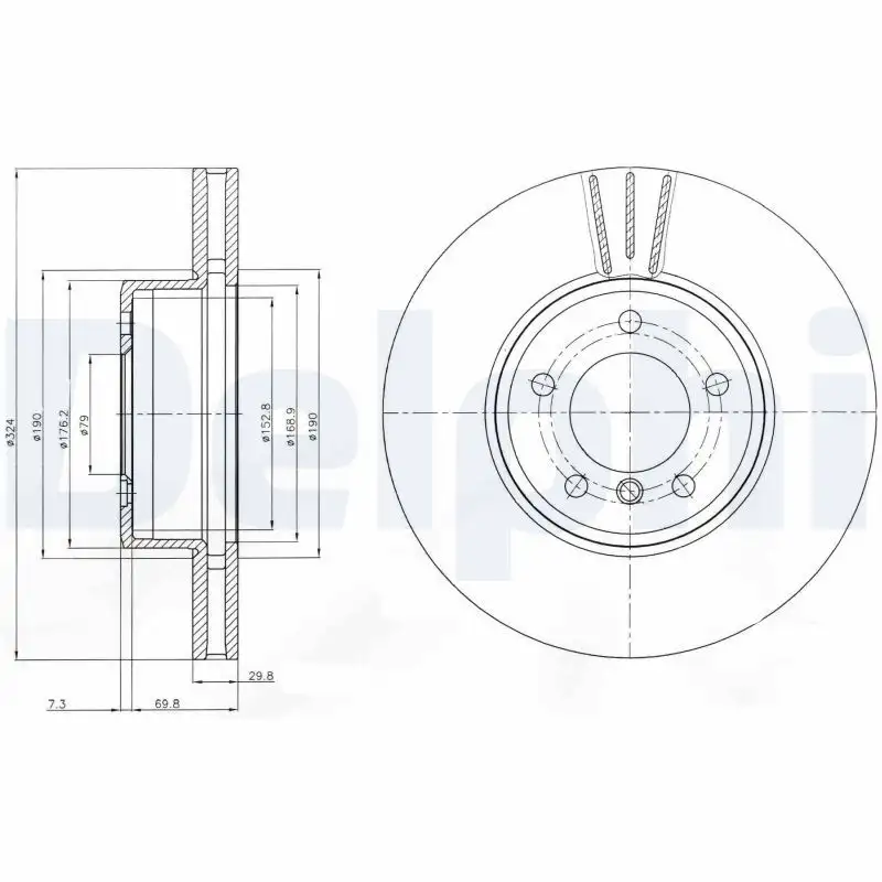 DELPHI BG9871C Ön Fren Diski resmi