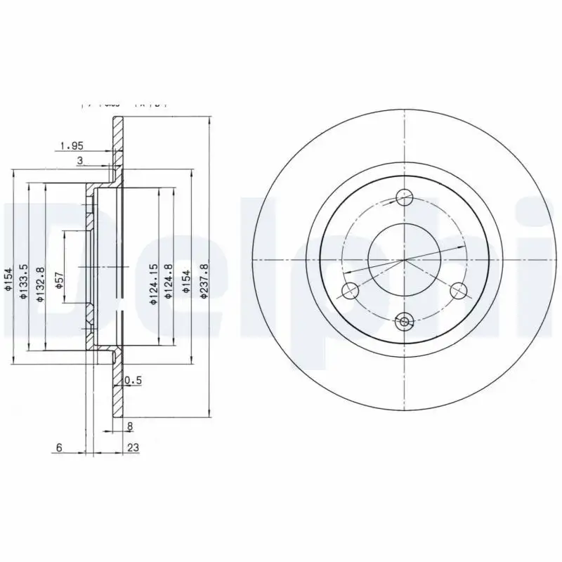 DELPHI BG2355 Ön Fren Diski resmi